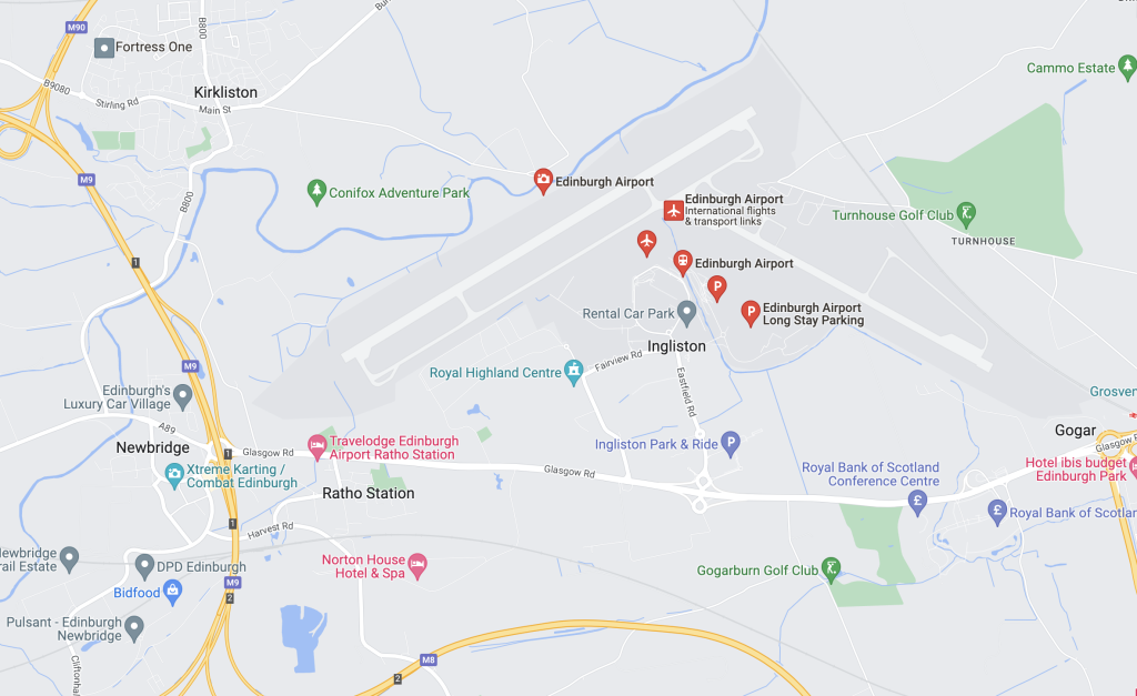 Edinburgh Airport map